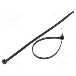 100 pcs x FIX&FASTEN - FIX-S-4.8X215W/BK - Cable tie, L: 215mm, W: 4.8mm, polyamide, 222N, black, Ømax: 58mm