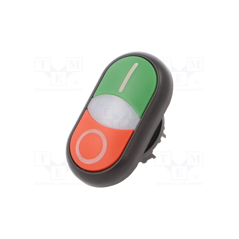 1 pcs x EATON ELECTRIC - M22S-DDL-GR-X1/X0 - Switch: double, 22mm, Stabl.pos: 1, green/red, M22-FLED,M22-LED