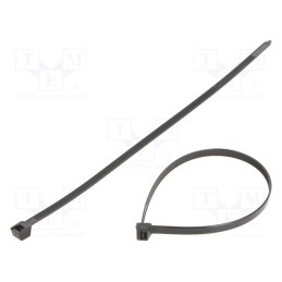 100 pcs x BM GROUP - BMN2976 - Cable tie, L: 300mm, W: 7.6mm, polyamide, 550N, black, Ømax: 83mm