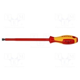 1 pcs x KNIPEX - 98 20 10 - Screwdriver, insulated, slot, 10,0x1,6mm, Blade length: 200mm