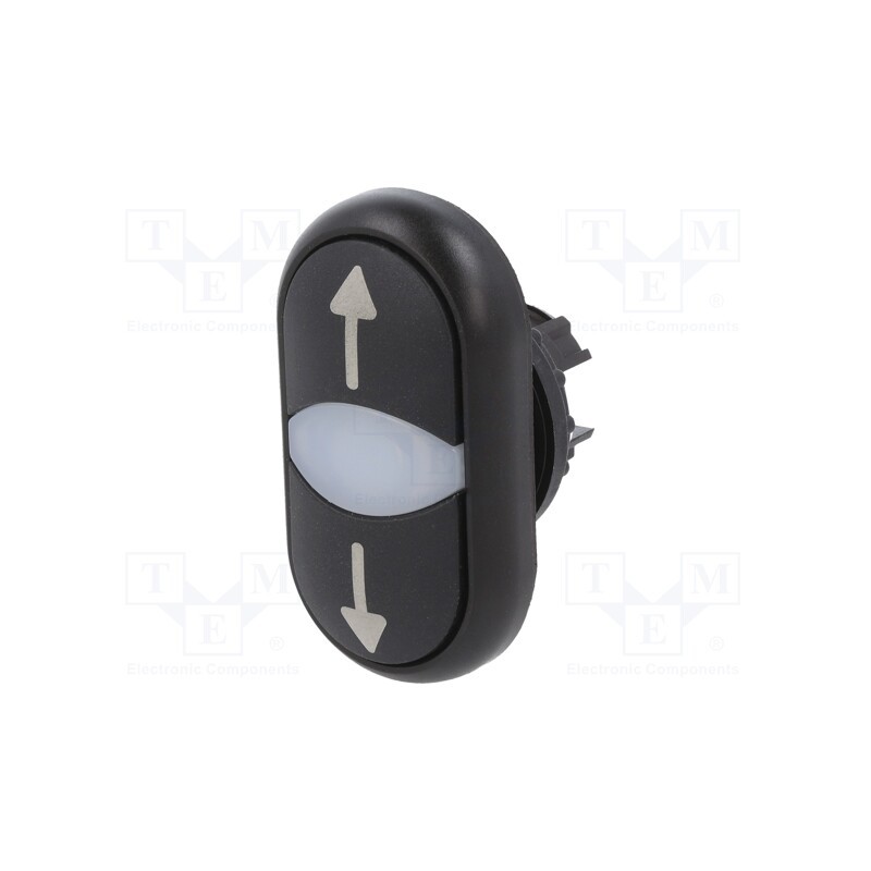 1 pcs x EATON ELECTRIC - M22S-DDL-S-X7/X7 - Switch: double, 22mm, Stabl.pos: 1, black, M22-FLED,M22-LED, IP66