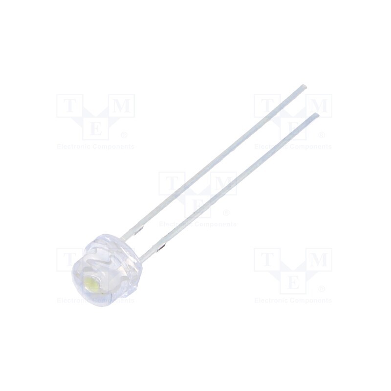 1 pcs x FORYARD - FYL-48D4UWC1A - LED, 4.8mm, white cold, 1800÷2300mcd, 110°, Front: convex, 2.8÷3.4V