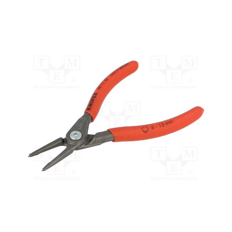 1 pcs x KNIPEX - 48 11 J0 - Pliers, for circlip, internal, 8÷13mm, Pliers len: 140mm, straight