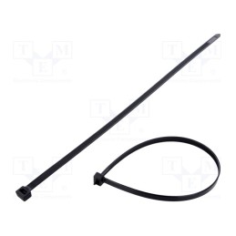 100 pcs x FIX&FASTEN - FIX-S-9.0X400/BK - Cable tie, L: 400mm, W: 9mm, polyamide, 778N, black, Ømax: 105mm