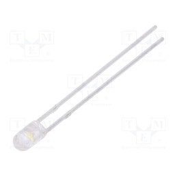 1 pcs x LUCKYLIGHT - LL-304WC2J-W2-3PD - LED, 3mm, white cold, 5000÷8500mcd, 30°, Front: convex, 2.6÷3.6V