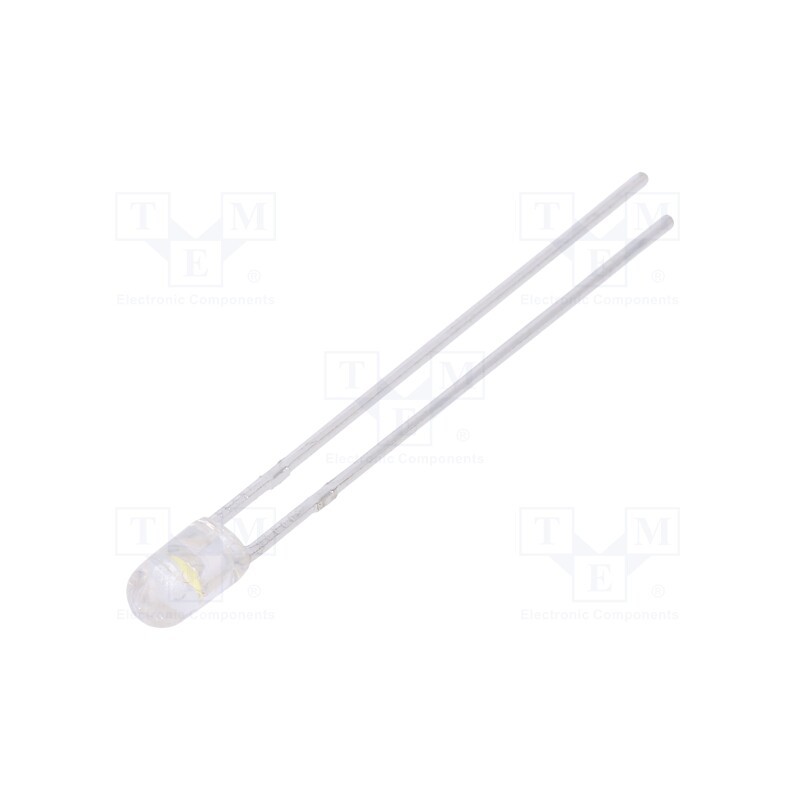 1 pcs x LUCKYLIGHT - LL-304WC2J-W2-3PD - LED, 3mm, white cold, 5000÷8500mcd, 30°, Front: convex, 2.6÷3.6V