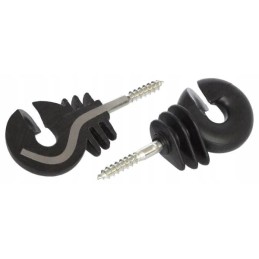 Round insulator with a diameter 5 screw for wood with embedded elements