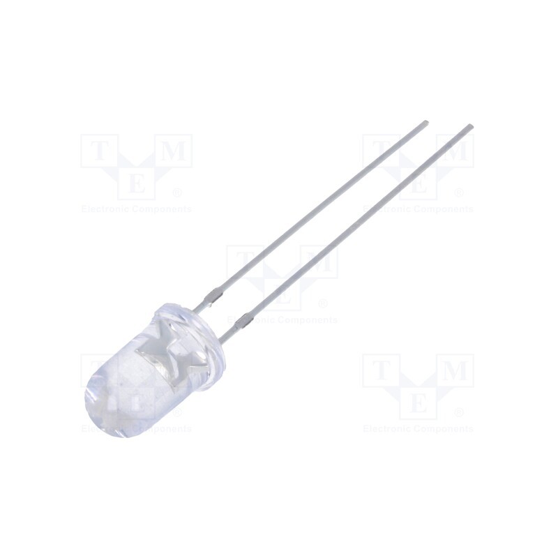 1 pcs x FORYARD - FYL-5014PGC1C - LED, 5mm, green, 22000÷27000mcd, 15°, Front: convex, 2.8÷3.6V