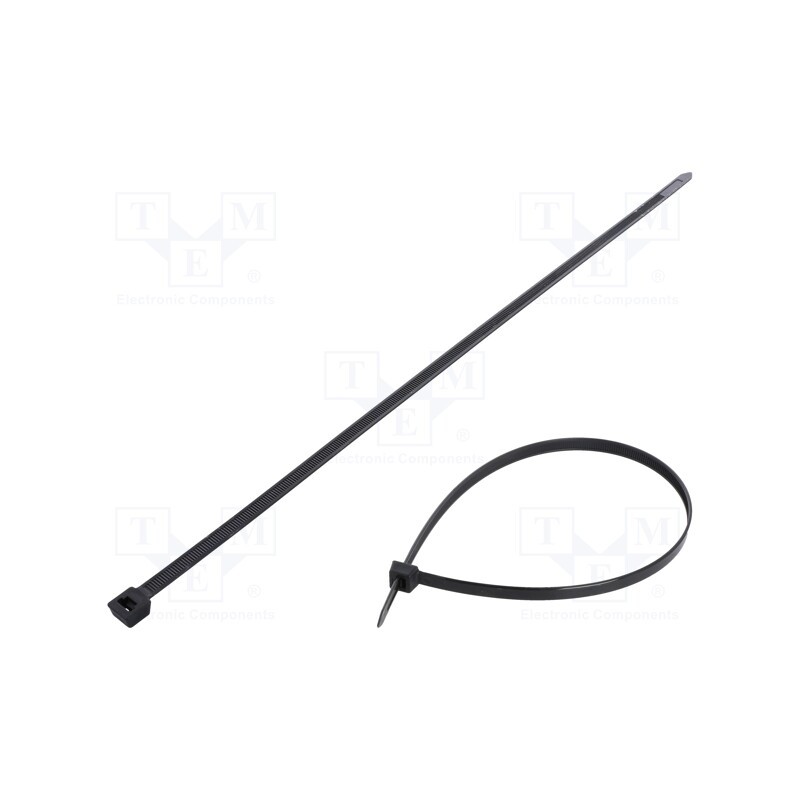 100 pcs x FIX&FASTEN - FIX-S-9.0X450/BK - Cable tie, L: 450mm, W: 9mm, polyamide, 778N, black, Ømax: 130mm