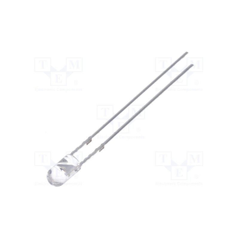 1 pcs x OPTOSUPPLY - OSR5RU3E31B - LED, 3mm, red, 1120÷1560mcd, 30°, Front: convex, No.of term: 2