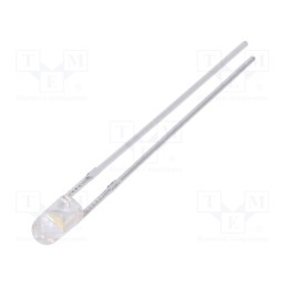 1 pcs x LUCKYLIGHT - LL-304WC2J-W5-3PD - LED, 3mm, white neutral, 5000÷8500mcd, 30°, Front: convex, 2.6÷3.6V