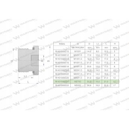 Metric hydraulic plug for Allen key m27x2 ed w