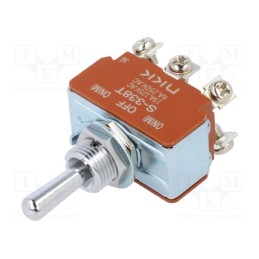 1 pcs x NKK SWITCHES - S338T - Switch: toggle, Pos: 3, DP3T, (ON)-OFF-(ON), 6A/250VAC, 20A/30VDC