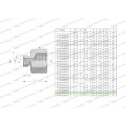 Hydraulic differential sleeve inch AB 1 thread