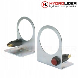 Pressure gauge mounting board with red indicator light