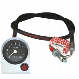 Pressure gauge mounting board with red indicator light