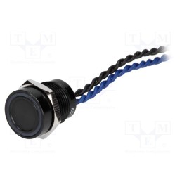 1 pcs x ONPOW - PS165P10YBK1B12V - Switch: piezoelectric, Pos: 2, SPST-NO, 0.2A/24VAC, 0.2A/24VDC