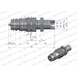 Hydraulic plug long m18 gz euro warynski