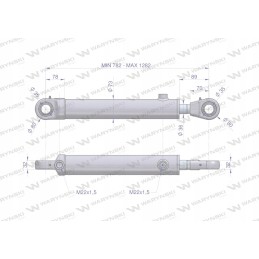 Hydraulic cylinder warynski cj2f 63 36 500z