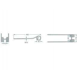The tine of a rotary rake 10x110x