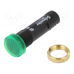 1 pcs x SCHNEIDER ELECTRIC - XVLA323 - Indicator: LED, flat, green, 12VDC, Ø12mm, IP40, screw terminals