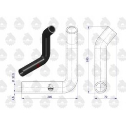 Suction pipe, rubber hose, C 360, water pipe, original