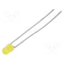 2 pcs x VISHAY - TLHY4400-MS12 - LED, 3mm, yellow, 1.6÷10mcd, 30°, Front: convex, 2.4÷3V