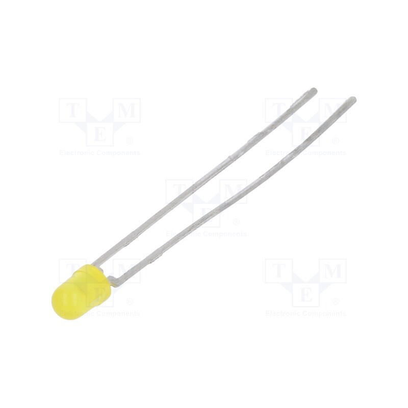2 pcs x VISHAY - TLHY4400-MS12 - LED, 3mm, yellow, 1.6÷10mcd, 30°, Front: convex, 2.4÷3V