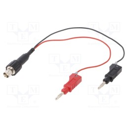 1 pcs x ELECTRO-PJP - 7095 - Test lead, 60VDC, 30VAC, 3A, BNC socket,banana plug 4mm x2