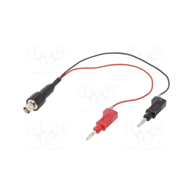 1 pcs x ELECTRO-PJP - 7095 - Test lead, 60VDC, 30VAC, 3A, BNC socket,banana plug 4mm x2