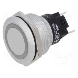 1 pcs x EAO - 82-6551.0134 - Indicator: LED, flat, green, 24VDC, 24VAC, Ø22mm, Body: silver