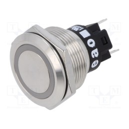 1 pcs x EAO - 82-6151.0133 - Indicator: LED, flat, green, 12VDC, 12VAC, Ø22mm, Body: silver