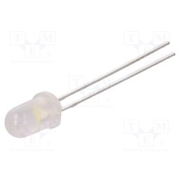1 pcs x LUCKYLIGHT - LL-504WM2E-W2-1N - LED, 5mm, white cold, 2000÷4000mcd, 50°, Front: convex, 2.8÷4V