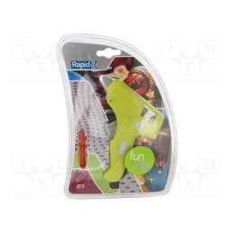 1 set x RAPID - 24772100 - Hot melt glue gun, Ø: 7mm,8mm, 20W, Plug: EU, 10min, 230VAC