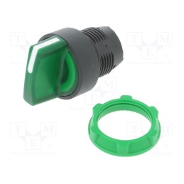 1 pcs x SCHNEIDER ELECTRIC - ZB5AK1433 - Switch: rotary, 22mm, Stabl.pos: 1, green, LED, IP66, prominent