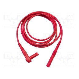 1 pcs x MUELLER ELECTRIC - BU-6162-M-24-2 - Test lead, 20A, banana plug 4mm,angular banana plug 4mm, red