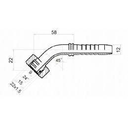Dkol 45 fitting dn12 1 2sn m22x1 5 x10 hydrolider