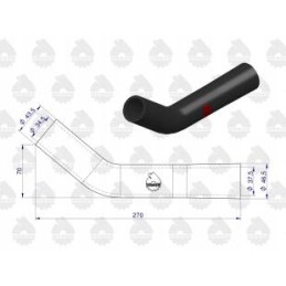 Upper radiator rubber hose C 330 original