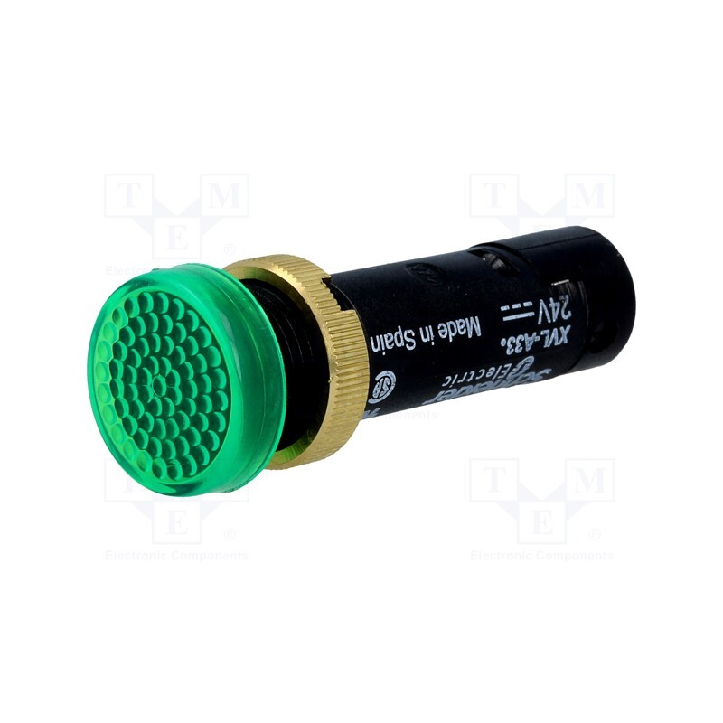 1 pcs x SCHNEIDER ELECTRIC - XVLA333 - Indicator: LED, flat, green, 24VDC, Ø12mm, IP40, screw terminals