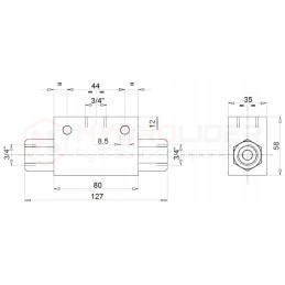 Hydraulic switching valve vu2p 3 4 110l