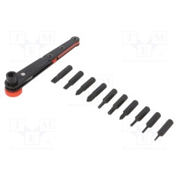 1 set x ENGINEER - DR-06 - Kit: screwdriver bits, hex key,Phillips,slot, 10pcs.