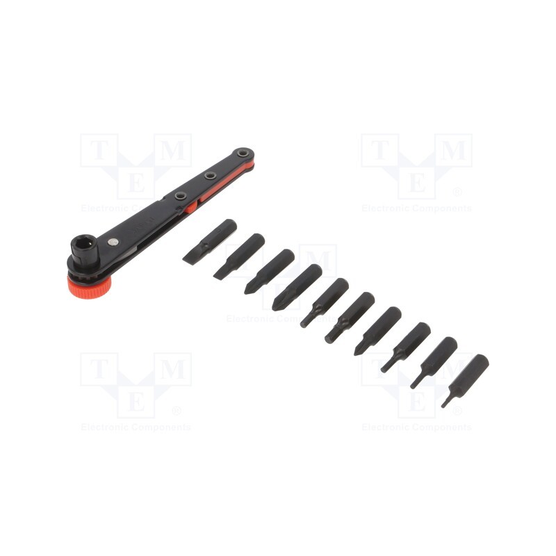 1 set x ENGINEER - DR-06 - Kit: screwdriver bits, hex key,Phillips,slot, 10pcs.