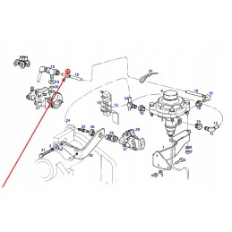 X596301900000 connector of the pneumatic brake system