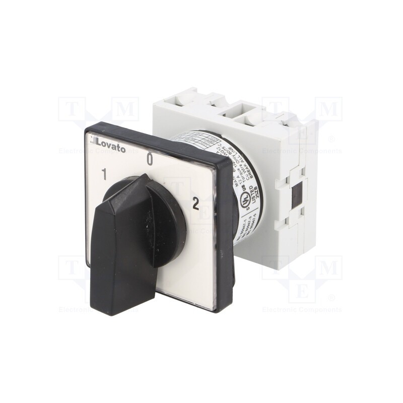 1 pcs x LOVATO ELECTRIC - GX1651U - Switch: cam switch, Stabl.pos: 3, 16A, 1-0-2, for building in