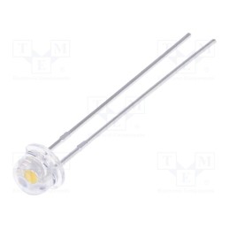 1 pcs x LUCKYLIGHT - LL-484WC1F-W6-3P - LED, 4.8mm, white warm, 1300÷2200mcd, 90°, Front: convex, 2.6÷3.6V