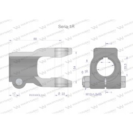Fork for mortise 8 sr opening 30mm 22x54 series 1r