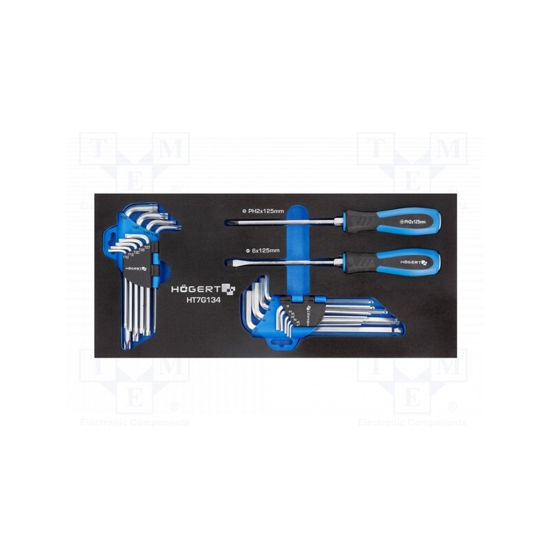 1 set x Hu00d6GERT TECHNIK - HT7G134 - Kit: general purpose, Kit: Allen keys,Torx keys,screw x2, 20pcs.