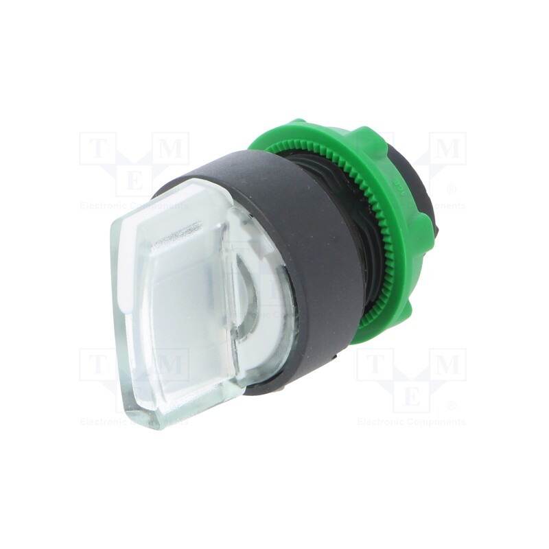 1 pcs x SCHNEIDER ELECTRIC - ZB5AK1213 - Switch: rotary, 22mm, Stabl.pos: 2, white, LED, IP66, prominent