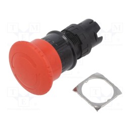 1 pcs x SCHNEIDER ELECTRIC - ZB6AS834 - Switch: emergency stop, 16mm, Stabl.pos: 2, red, none, Pos: 2
