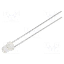 1 pcs x LUCKYLIGHT - 304AC4B-2BD - LED, 3mm, orange, 1000mcd, 30°, Front: convex, 1.6÷2.4V